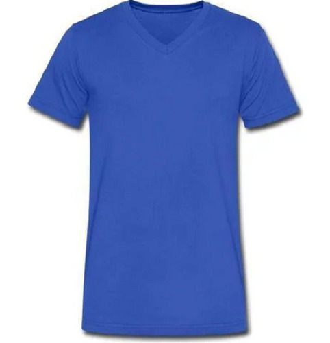 Casual Short Sleeves Plain Cotton V Neck T-Shirt For Mens Age Group: Above 18 Years