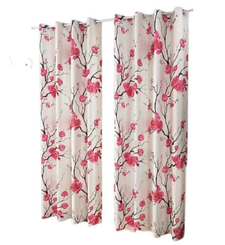 Multicolor Easily Assembled Antibacterial Radiation Resistant Polyester Floral Printed Curtains