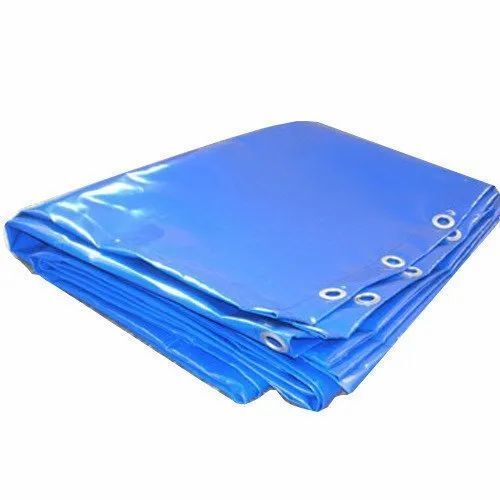 Flame Retardant And Shrink Resistant Waterproof Blue Plain Plastic Tarpaulin