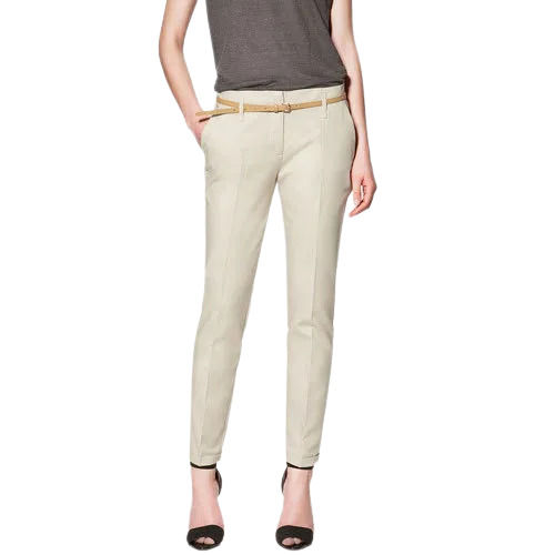 Buy Styli Cream Straight Fit Trousers for Women Online  Tata CLiQ