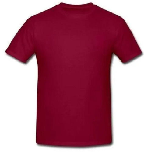 Mens Plain Half Sleeves Casual Round Neck Polyester T-Shirt Age Group: 18 Above