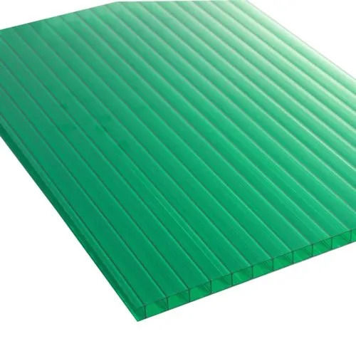 Plain Rectangular Color Coated Hot Rolled Stiff Polycarbonate Roofing Sheet Heat Transfer Coefficient: 2.4 W/M2 K