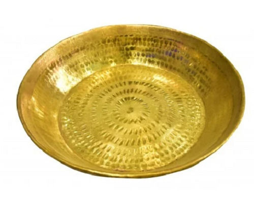 Golden Polished Finish And Round Brass Plate For Home