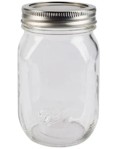 18 Cm Long Plain Round Transparent Glass Jar