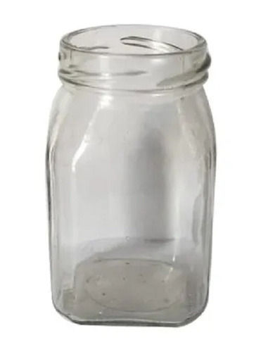 Glossy 250 Gram Capacity Transparent Glass Jar