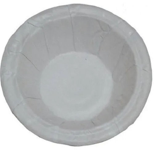 White 50 Pieces Pack 4 Inch Round Plain Machine Made Disposable Paper Bowl