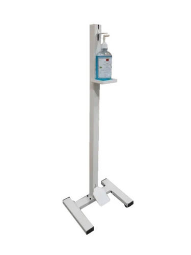 60.3 Mm Thick Floor Standing Polished Finish Mild Steel Hand Sanitizer Stand