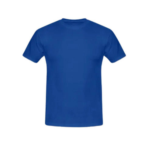 Casual Wear Regular Fit Round Neck Short Sleeves Plain Polyester Mens T-Shirt Age Group: 18 To 35