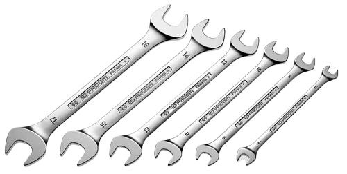 Chrome Finished 304 Stainless Steel Open End Spanner 6 Pieces Set