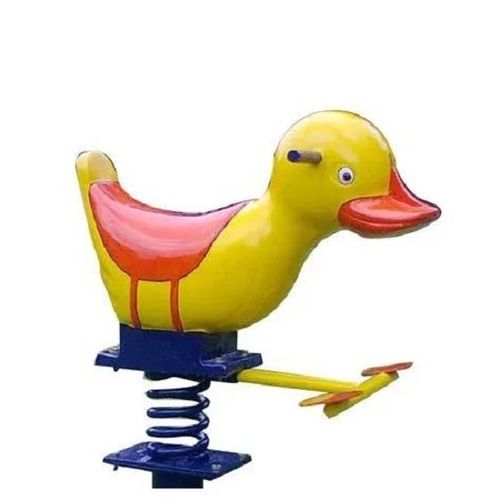 Floor Mounted Heavy-Duty Color Coated Outdoor Duck Spring Rider for Kids