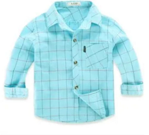 Full Sleeves Casual Wear Classic Collar Checked Cotton Shirt 