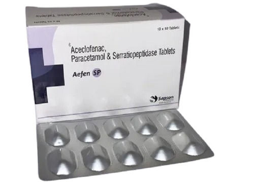 Good Quality Solid General Aceclofenac Paracetamol Serratiopeptidase Tablets