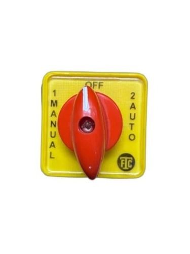 Yellow And Red Heat Resistant Plastic Ip20 Protection 240 Volt 24 Ampere Salzer Rotary Switch