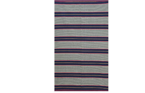 Multicolor Rectangular Washable Stripped Cotton Carpet Floor Mat Back Material: Woven Back