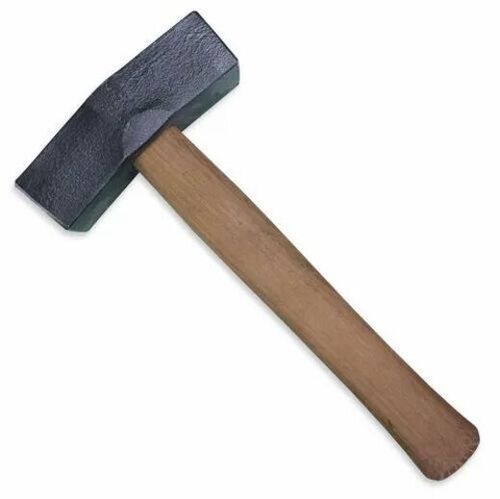 Brown And Grey Polished Wooden Handle Cast Iron 1.2 Kilograms Sledge Hammer