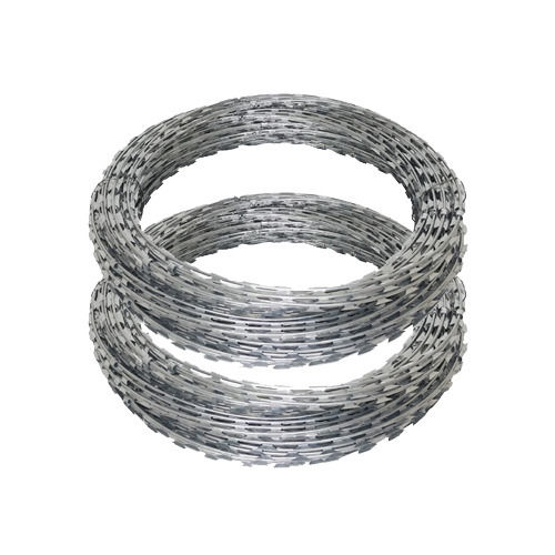 10 Meter 5 Mm Thick Galvanized Iron Concertina Razor Coil  Application: Industrial