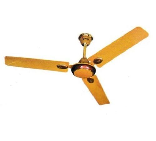 Yellow 120 Watt Power Three Blade Metal Decorative Ceiling Fans