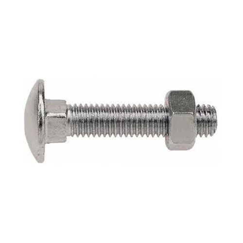 2 Inch Long Corrosion Resistant Polished Finish Mild Steel Bolt Nut For Hardware Fitting