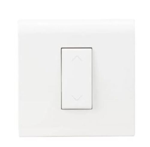 White 5X4 Inches 10 Ampere 220 Volt Polycarbonate Electrical Modular Switch