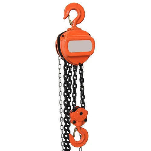 Grey And Orange 82 Kg Color Coated Manual Mild Steel Chain Pulley Block For Construction