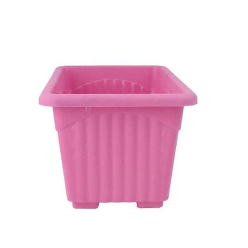 9 Inch 780 Grams Polished Finished Rectangular Plain Plastic Flower Pot