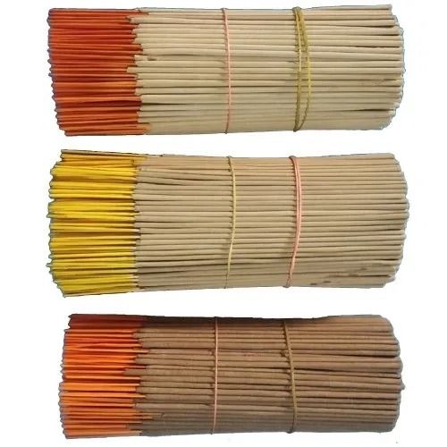 Multicolor 9 Inch Floral Fragrance Rough Coating 100% Natural Bamboo Stick Incense