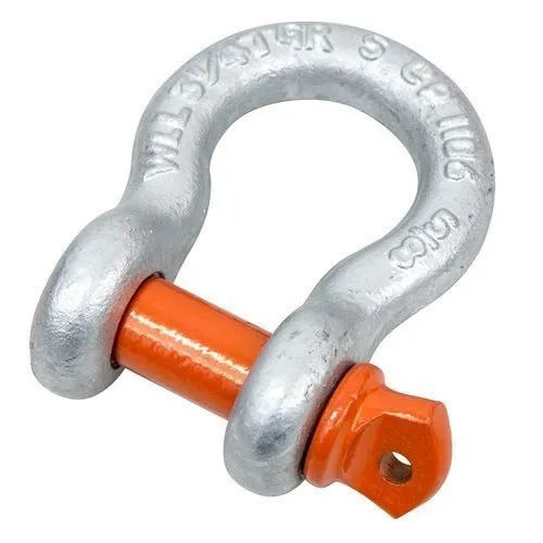 Silver Chrome Finished Stainless Steel Bow Shackle For Rigging Purpose