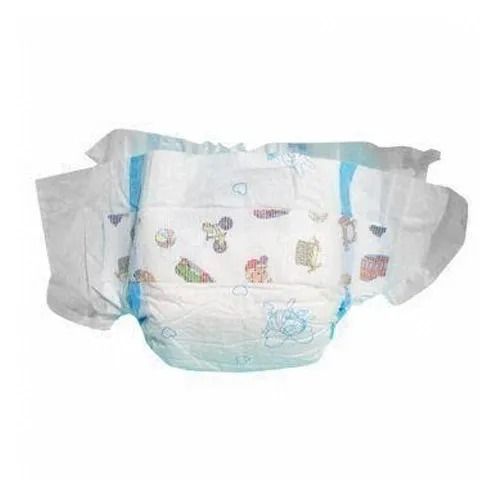 White Comfortable And Soft Disposable Printed Cotton Baby Diapers