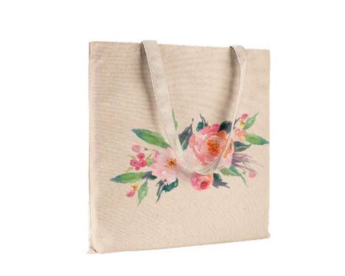 Floral Printed Canvas Bag With Flexiloop Handle For Shopping Use Capacity: 5 Kg/Hr