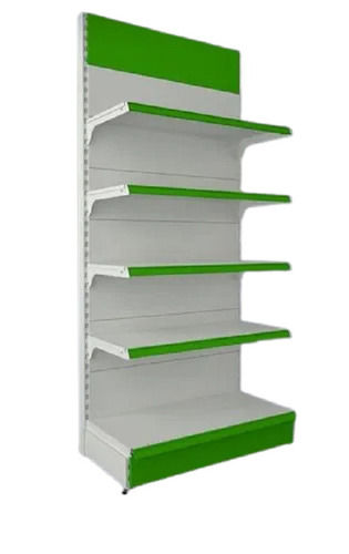 White Heavy Duty Single Sided Shelve Rustproof Painted Mild Steel Retail Store Display Rack