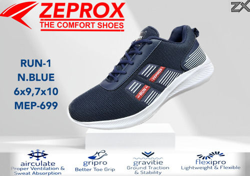 Mens Navy Blue Casual Wear EVA Sole Sports Running Shoes (Run-1)