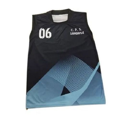 Sleeveless Regular Fit Polyester Multicolor Printed Mens Football Jersey