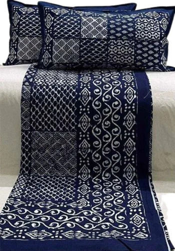 Washable Printed 100% Cotton Bed Sheet With Two Pillow Covers 