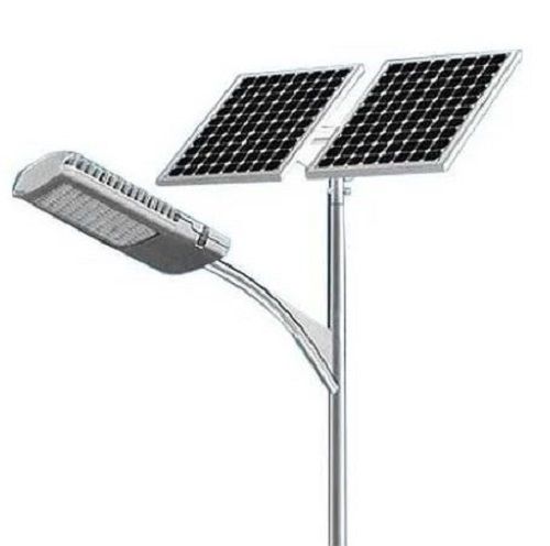 Grey And Silver 10X16 Inch Ceramic 50 Watt Power Led Solar Street Light