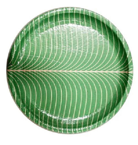 12 Inch Round Machine Made Disposable Printed Paper Plate, 100 Pieces Pack