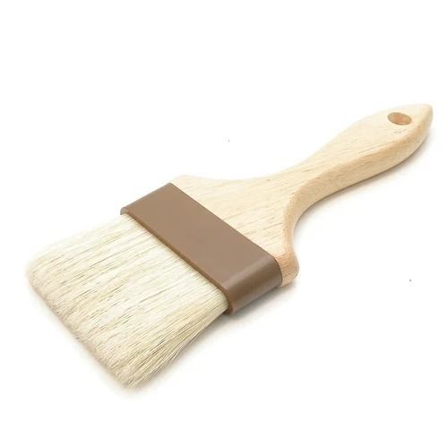 Brown 3.5 Inch Long Hair Wooden Handle And Nylon Bristles Paint Brush For Wall Painting 