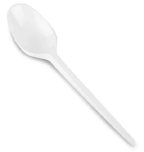 7 Inch Plain Machine Made Disposable Plastic Spoon, 50 Pieces Pack