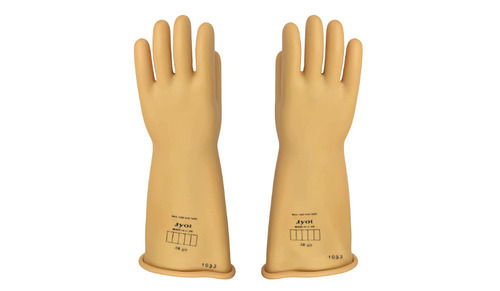 Plain Nitrile Rubber Electric Shock Proof safety Gloves, For