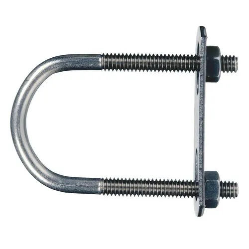 Silver Lightweight Quenched Galvanized Round Head Stainless Steel U Bolt For Industries