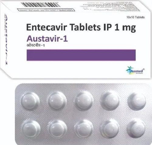 Pack Of 10x10 Strip 1 Mg Entecavir Tablets