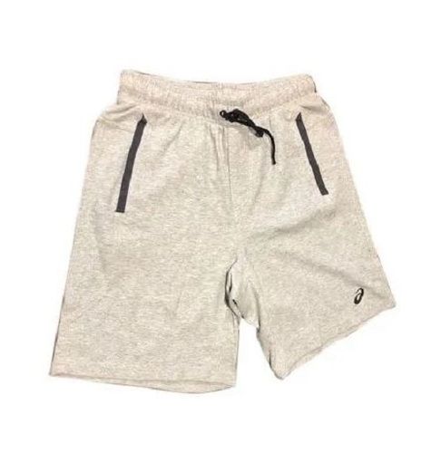 Plain Lace Closure Thigh Length Casual Wear Mens Cotton Shorts