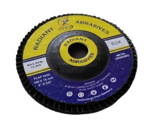 औद्योगिक उपयोग के लिए मल्टीकलर 100X16 मिमी हीट और वाटर रेसिस्टेंट राउंड एल्युमिनियम ऑक्साइड फ्लैप डिस्क