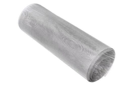 Silver 15 Meter Long 12 Gauge Polished Stainless Steel Plain Wire Mesh