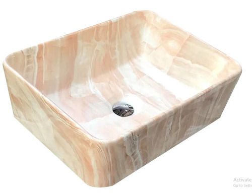 18x13 Inches Rectangular Glossy Finish Marble Wash Basin