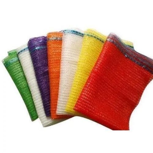 Multicolor 21X40 Inch Plain Polypropylene Mesh Leno Bags For Vegetable Packaging