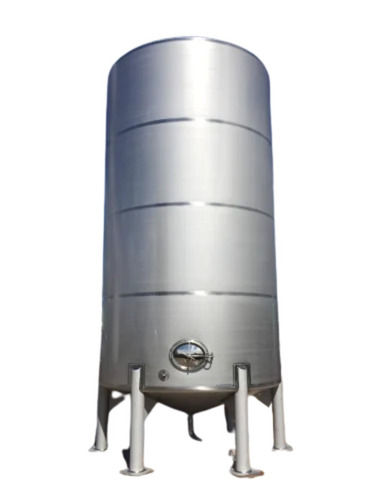 500 Liter Hot Rolled Polished Finish Round Stainless Steel Vertical Storage Tank Application: Chemical