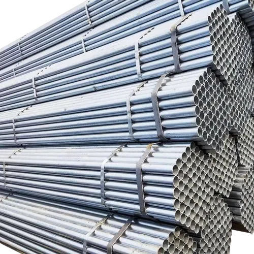 Gray 6 Meter 4 Mm Thick Round Galvanized Steel Tube For Construction Use 