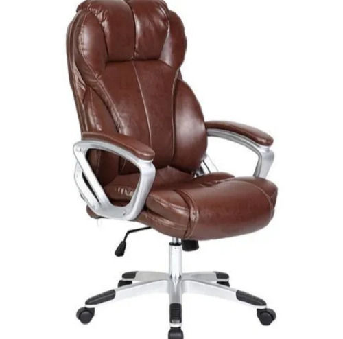 Machine Made Comfortable And High Back Leatherette And Stainless Steel Boss Office Chair