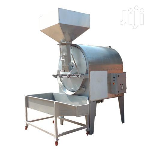 Black Industrial Electric/Gas Heating Automatic Small Peanut Roaster Machine