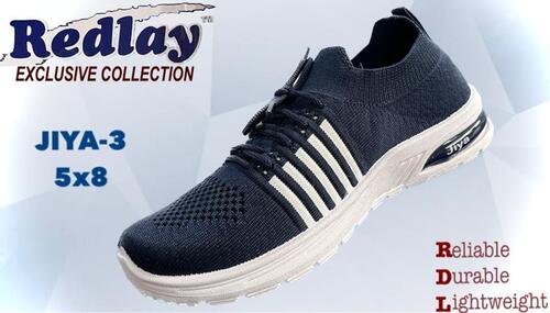 Ladies 5x8 Size Navy Blue Casual PVC Sole Shoes (Jiya-3)